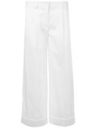 P.a.r.o.s.h. Straight Cropped Trousers - White