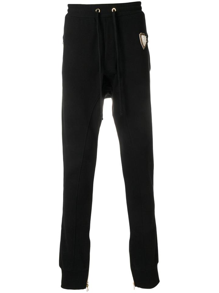 Ih Nom Uh Nit Embroidered Track Trousers - Black