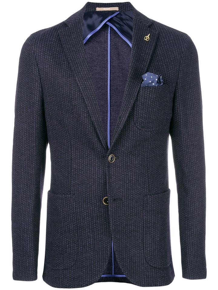 Paoloni Textured Blazer - Blue