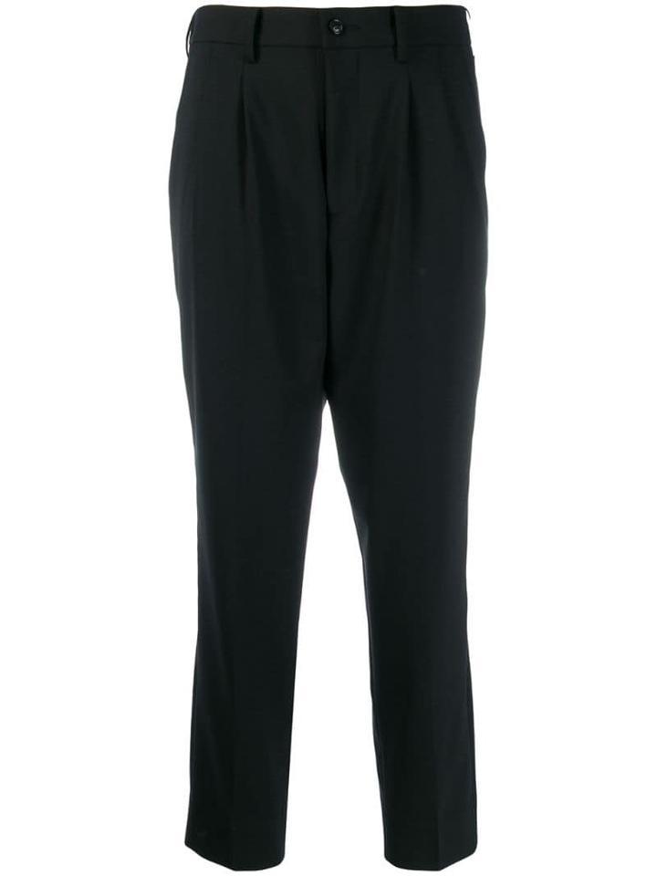 Zucca Cropped Tapered Trousers - Black