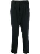 Zucca Cropped Tapered Trousers - Black