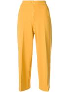 Blugirl Cropped Tailored Trousers - Yellow & Orange