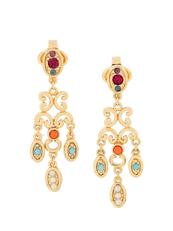 Susan Caplan Vintage D'orlan Drop Earrings - Gold
