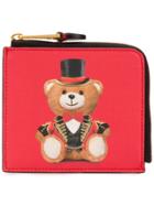 Moschino Teddy Print Wallet - Red