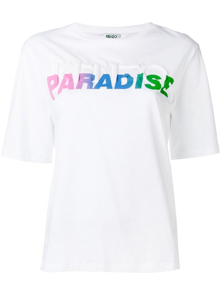 Kenzo Paradise Print T-shirt, Women's, Size: Medium, White, Cotton