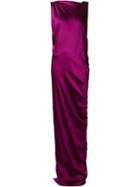 Stella Mccartney Draped Strap Detail Gown, Women's, Size: 42, Pink/purple, Acetate/rayon