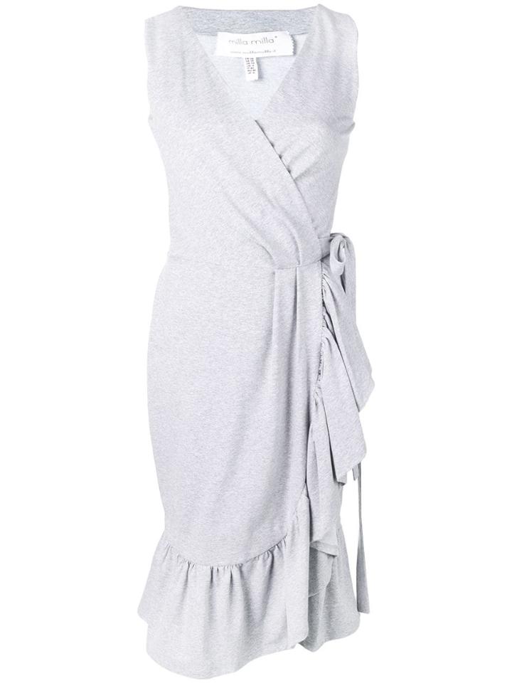 Milla Milla Ruffled Wrap Dress - Grey