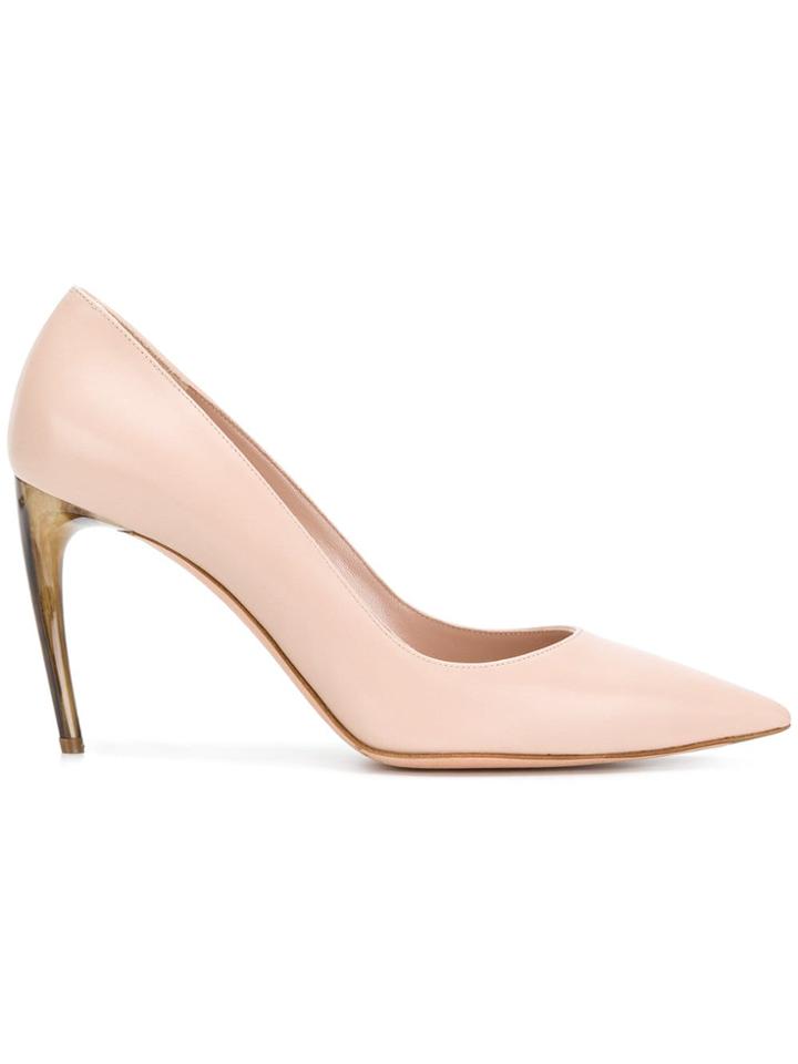 Alexander Mcqueen Horn Heel Pumps - Neutrals