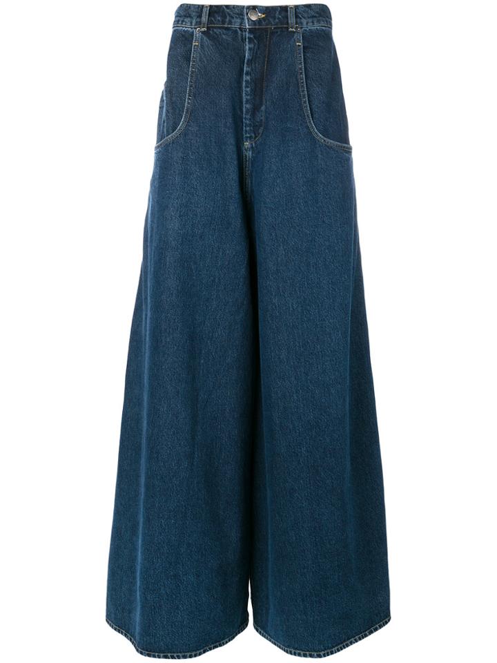 Martine Rose Wide Leg Jeans - Blue