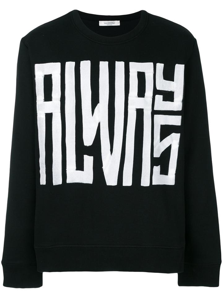 Valentino Always Print Sweatshirt - Black