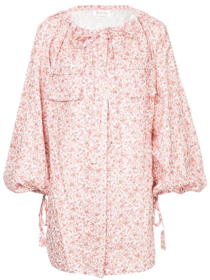 Zimmermann Sunny Skater Shirt Dress - Pink & Purple