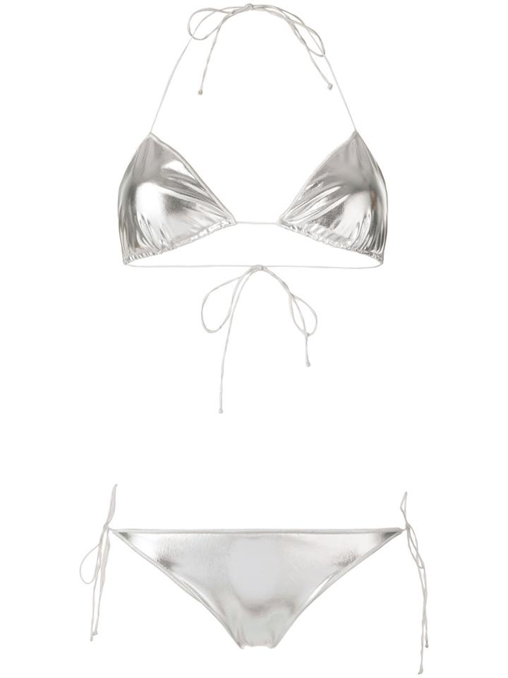 Oseree Metallic Two-piece
