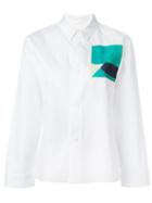 Marni Jack Davidson Patch Shirt, Women's, Size: 46, White, Cotton