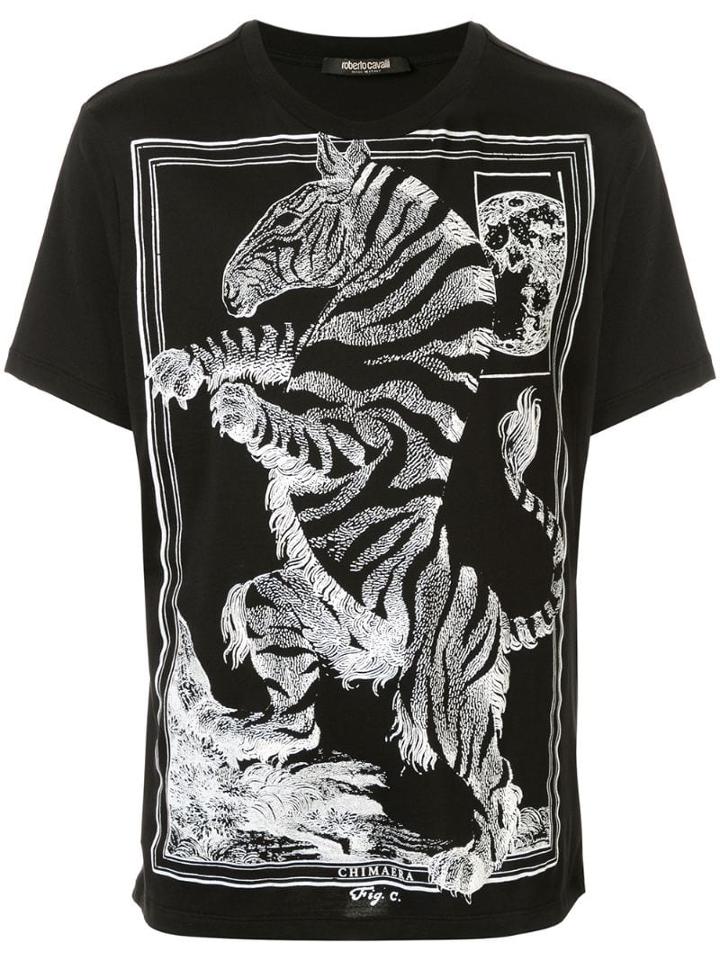Roberto Cavalli Graphic Print T-shirt - Grey