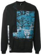 Liam Hodges Cut Patch Sweatshirt, Men's, Size: Xl, Black, Cotton/polyester