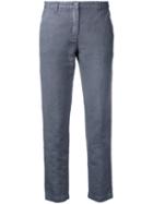 Massimo Alba - Cropped Trousers - Women - Cotton/linen/flax - 44, Grey, Cotton/linen/flax