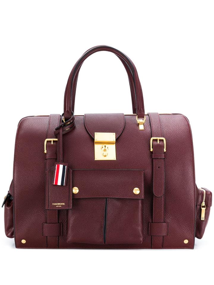 Thom Browne Exclusive Deerskin Mr. Thom Backpack - Red