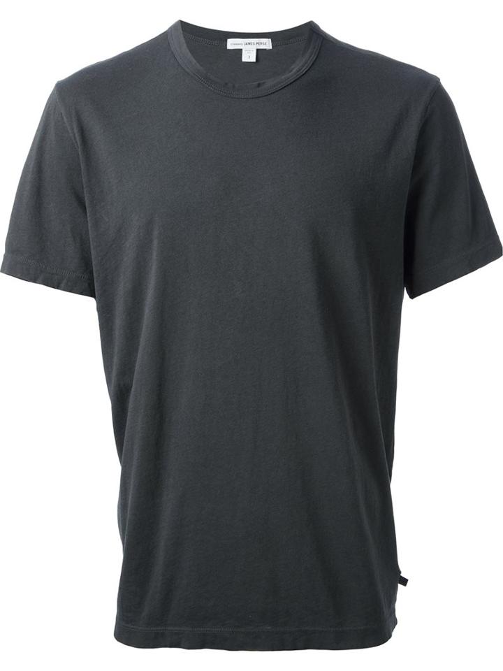 James Perse Crew Neck T-shirt, Men's, Size: Small, Grey, Cotton