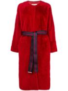 Inès & Maréchal Danube Belted Coat - Red