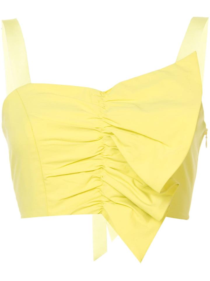 Josie Natori Ruffled Bustier - Yellow