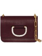 Burberry The Mini Leather Crystal D-ring Bag - Red