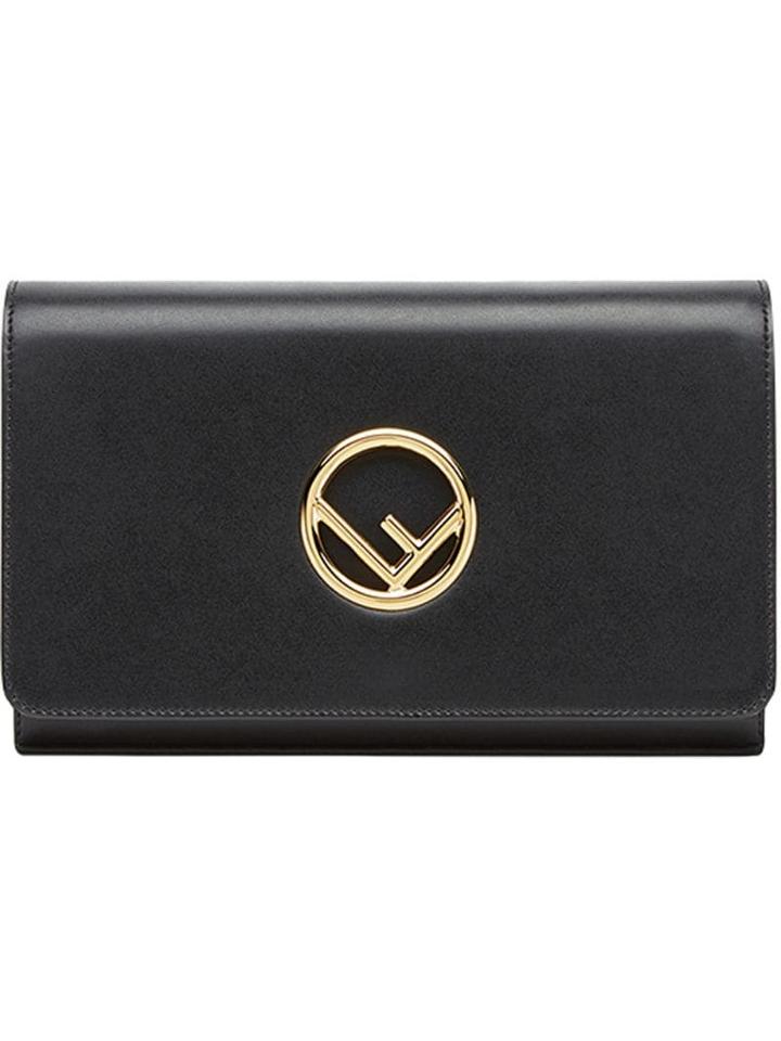 Fendi Kan I F Wallet On Chain - Black