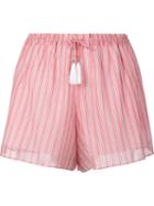 Zimmermann Striped Shorts, Women's, Size: 2, Red, Cotton