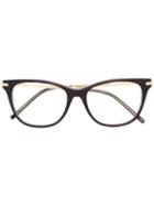 Boucheron Square Frame Glasses, Brown, Acetate/metal