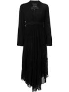 Jay Ahr Rope Detail Handkerchief Dress, Women's, Size: 34, Black, Silk/nylon