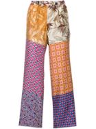 Pierre-louis Mascia Printed Patchwork Trousers - Multicolour