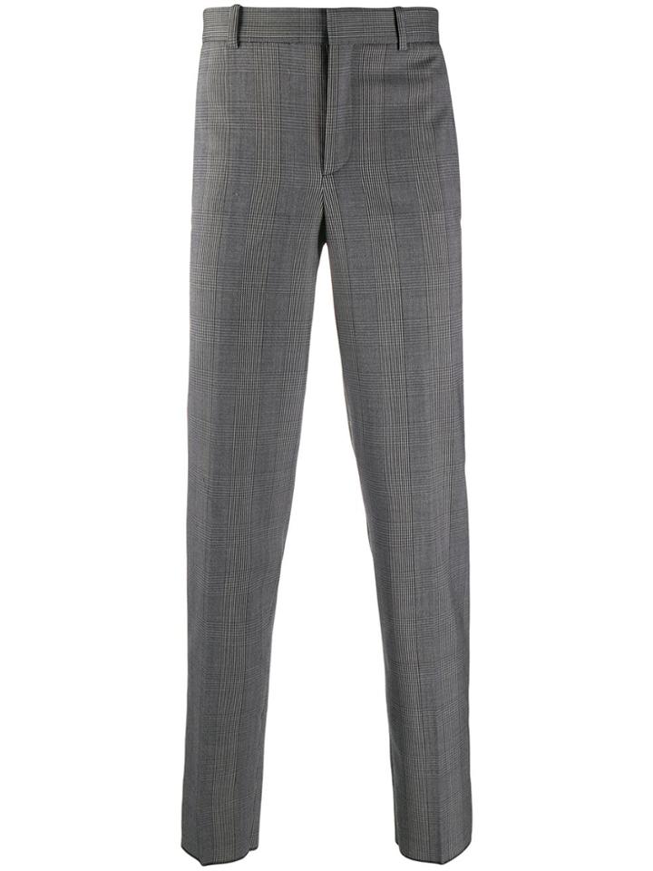 Neil Barrett Tapered Check Trousers - Grey