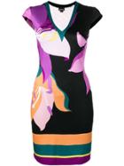 Just Cavalli Floral Fitted Dress - Purple