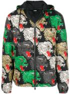 Gucci Panther Print Padded Coat - Black