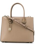 Michael Michael Kors Lg Acrdion Tote Bag - Neutrals