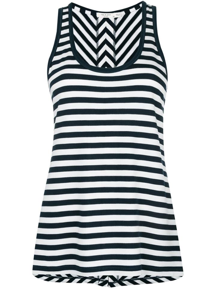 Rag & Bone Kat Slipt Back Tank Top - Blue