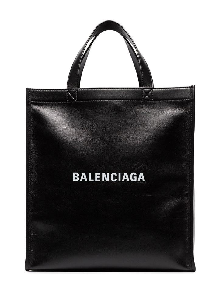 Balenciaga Large Leather Tote Bag - Black
