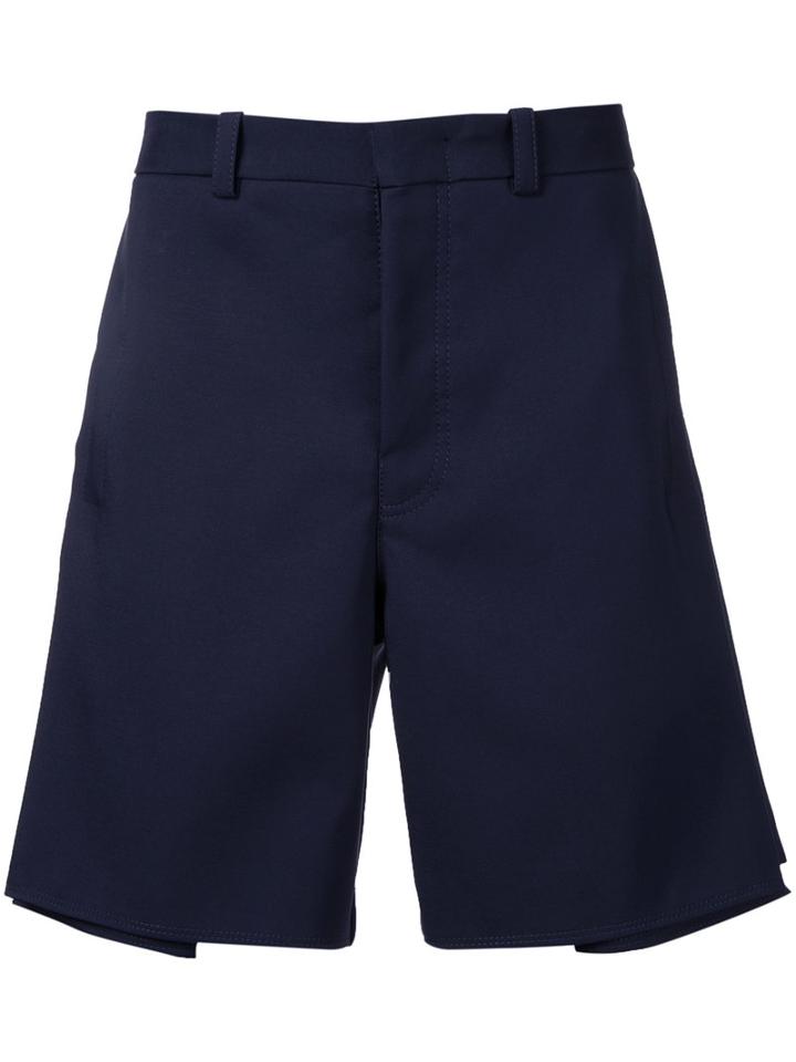 Marni - Wide Leg Shorts - Men - Silk/polyamide/spandex/elastane - 48, Blue, Silk/polyamide/spandex/elastane