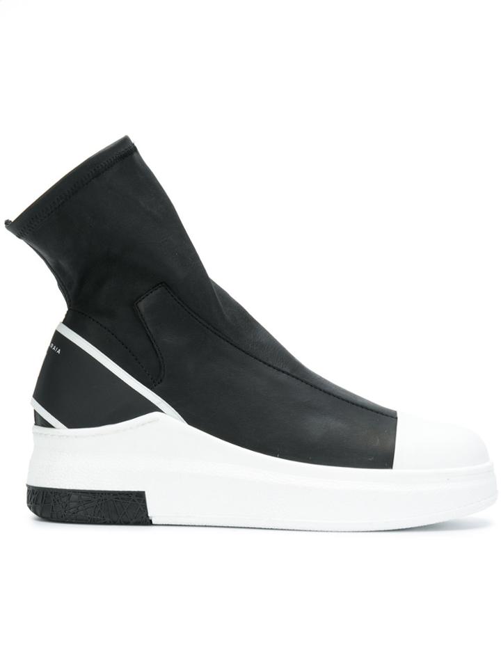 Cinzia Araia Sock-like Upper Ankle Boots - Black