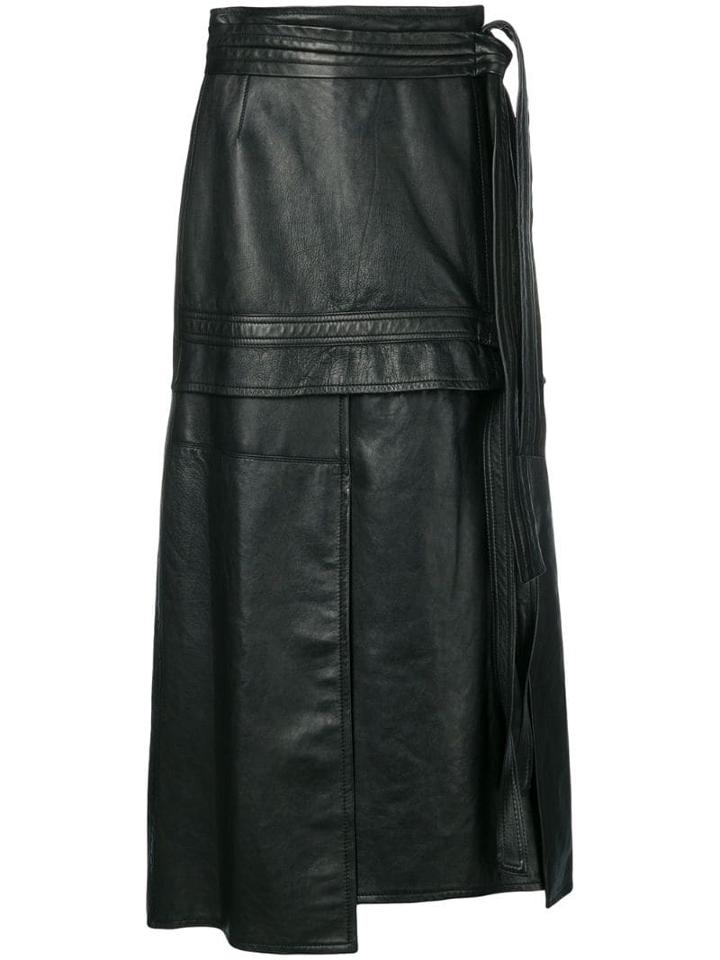3.1 Phillip Lim Leather Patchwork Skirt - Black