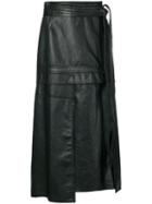 3.1 Phillip Lim Leather Patchwork Skirt - Black