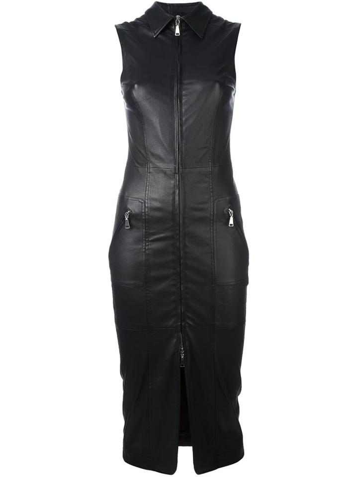 Drome Zipped Leather Dress