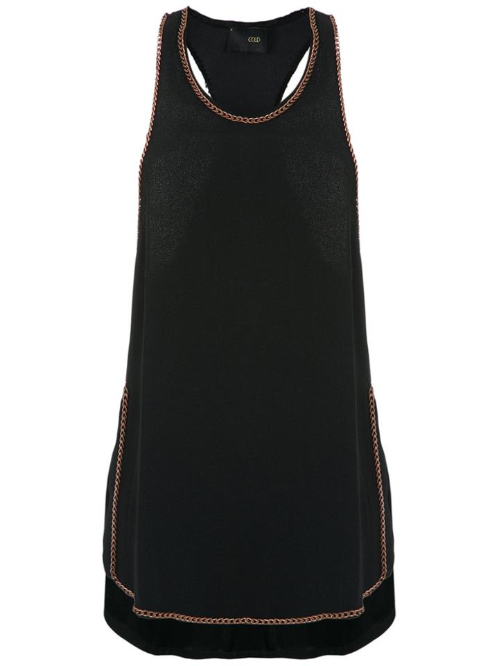 Andrea Bogosian Chain Embellished Top - Black