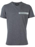 Emporio Armani Logo Print T-shirt, Men's, Size: Xxl, Grey, Cotton