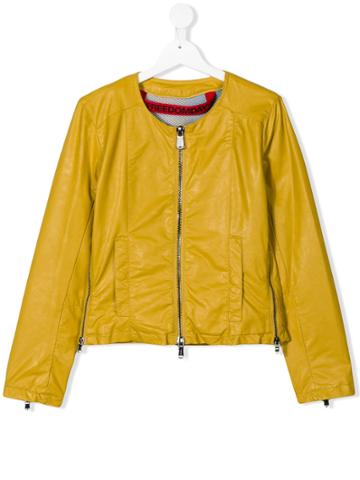 Freedomday Junior Teen Zip Detail Jacket - Yellow & Orange