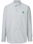 Wood Wood Striped Logo Shirt - White