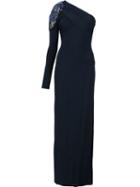 Yigal Azrouel Lace Applique Dress, Women's, Size: 4, Blue, Spandex/elastane/viscose