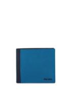 Prada Two Tone Bi-fold Wallet - Blue
