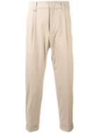 Paolo Pecora - Cropped Trousers - Men - Cotton/spandex/elastane - 48, Nude/neutrals, Cotton/spandex/elastane