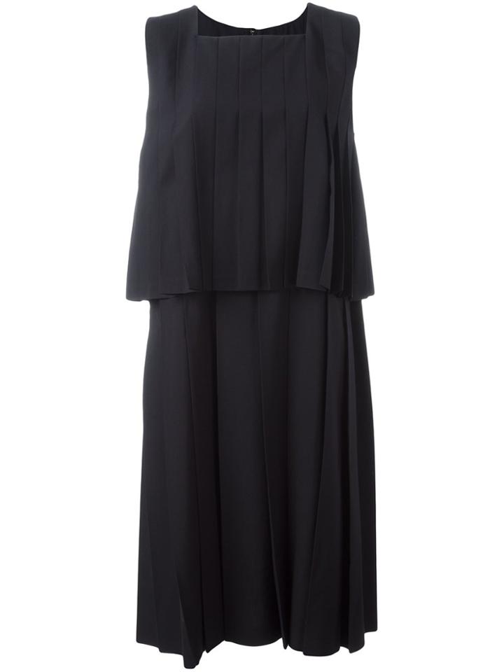 Comme Des Garçons Comme Des Garçons Layered Pleated Dress - Blue