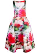 Adam Lippes Flared Floral Print Dress - Multicolour